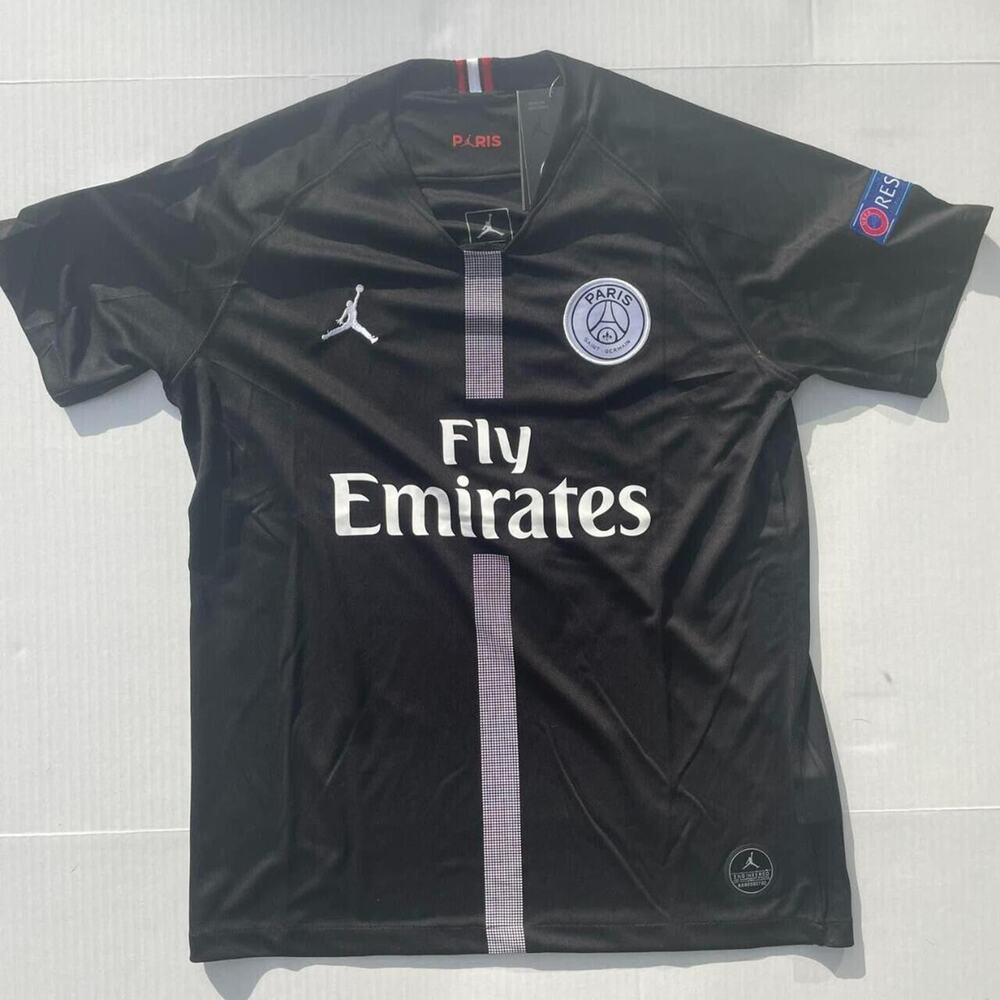 PSG 2018-2019 Black Third Kit Mbappe No.7 Champions League